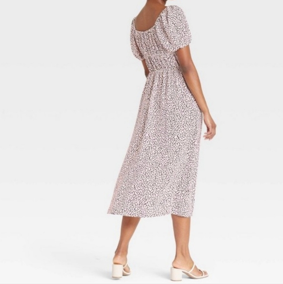 Who What Wear Women's S Puff Sleeve Midi Dress - Picture 2 of 13